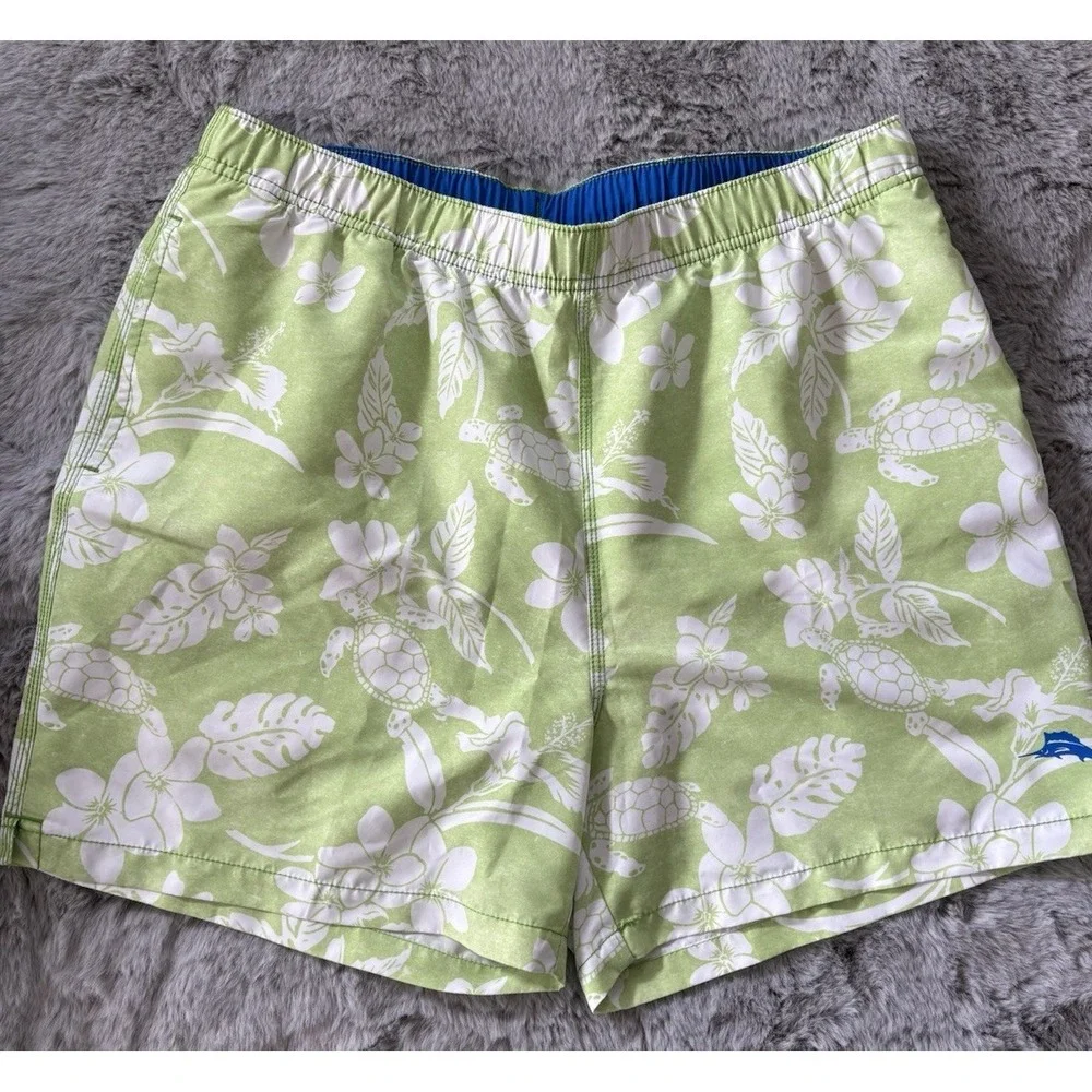 Tommy Bahama swim trunks bathing suit size L‎ lined tropical floral
